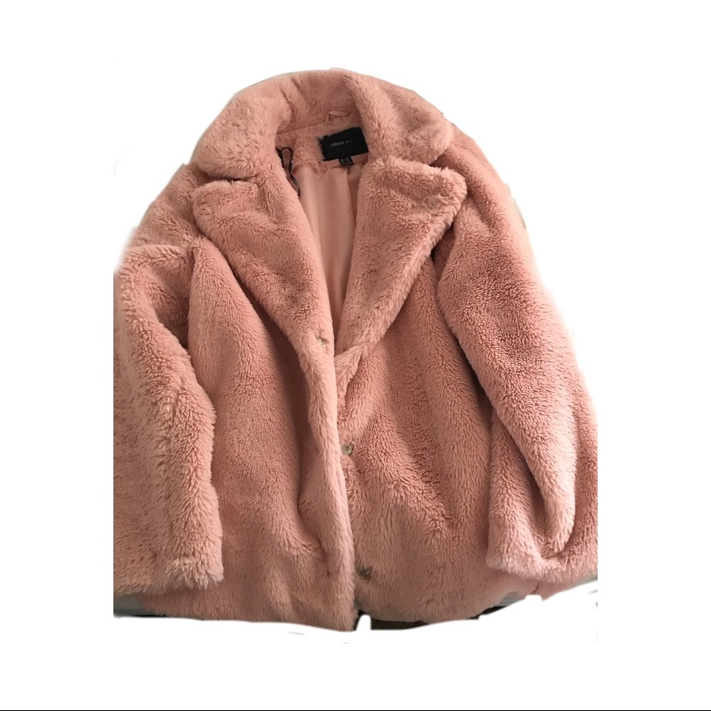 Pink Faux Fur Coat